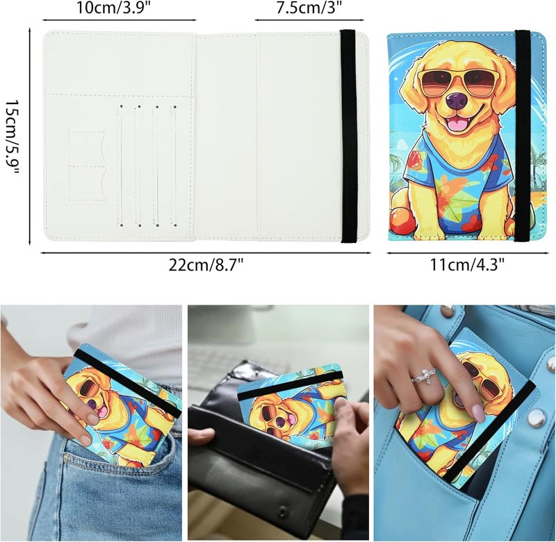 bassyil Dog Passport Holder for Women and Men PU Leather Passport Cover for Travel - Image 5